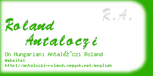 roland antaloczi business card